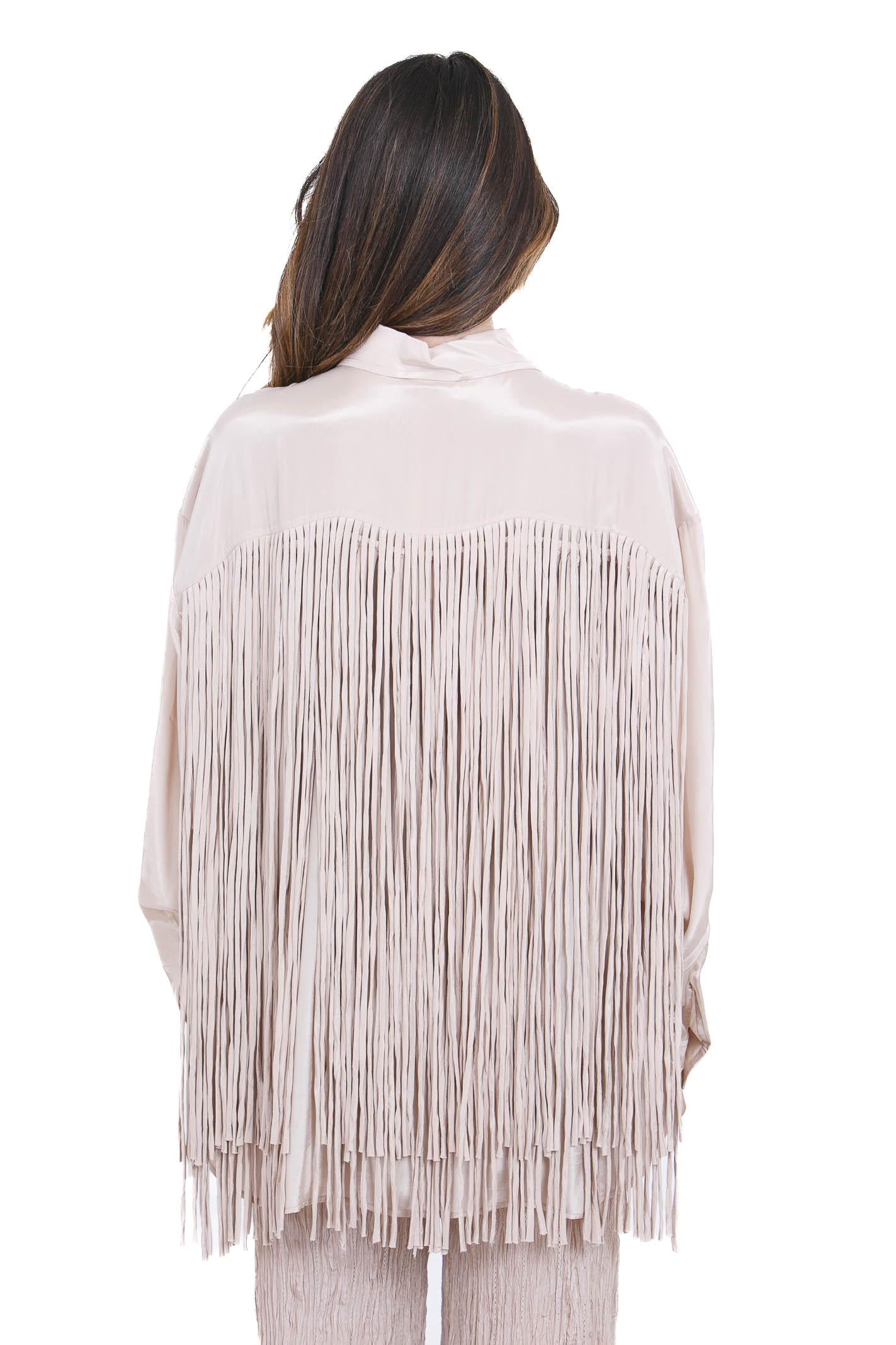 ALYSI Camicia ampia con frange Camicie Cipria 216202-P6026 CP 
