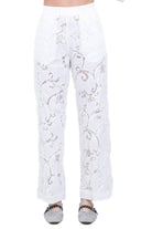 SEMICOUTURE Pantalone ricamato Katlyn Pantaloni Bianco ottico KATLYN-S6SL12 A03-0 