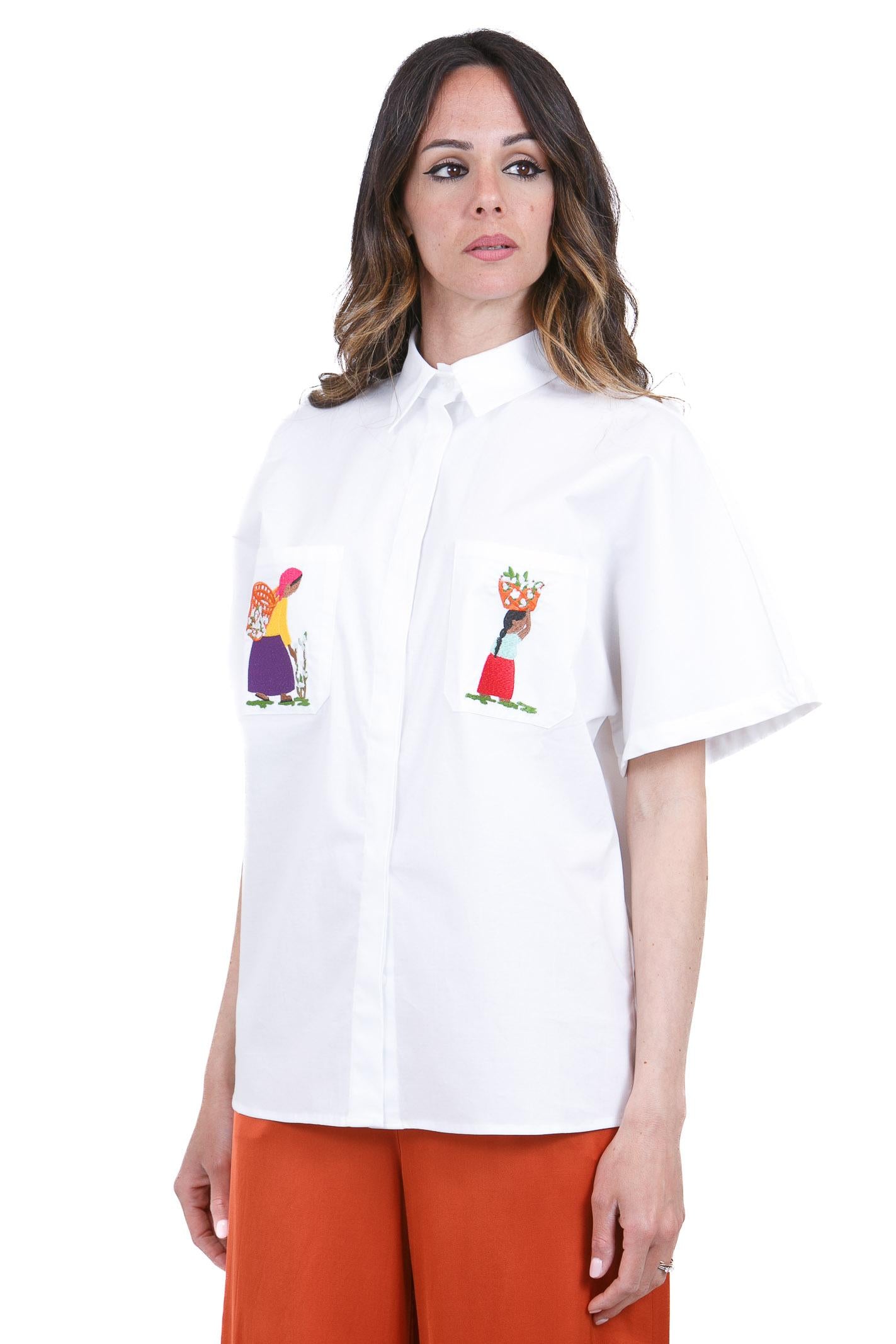STELLA JEAN Camicia ricamata Camicie Bianco B526 H031 