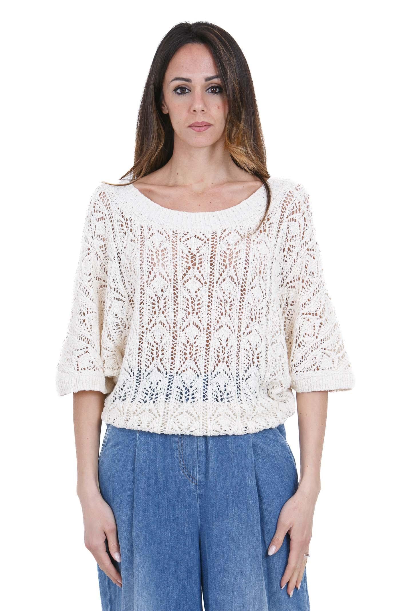 SEMICOUTURE Maglia Alejandra scollo tondo Maglie Lana ALEJANDRA-Y6SE09 A10-1 