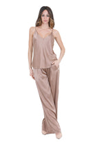 FORTE FORTE Pantalone in raso di seta con elastico Pantaloni Noce 14582MYPANTS 3002 