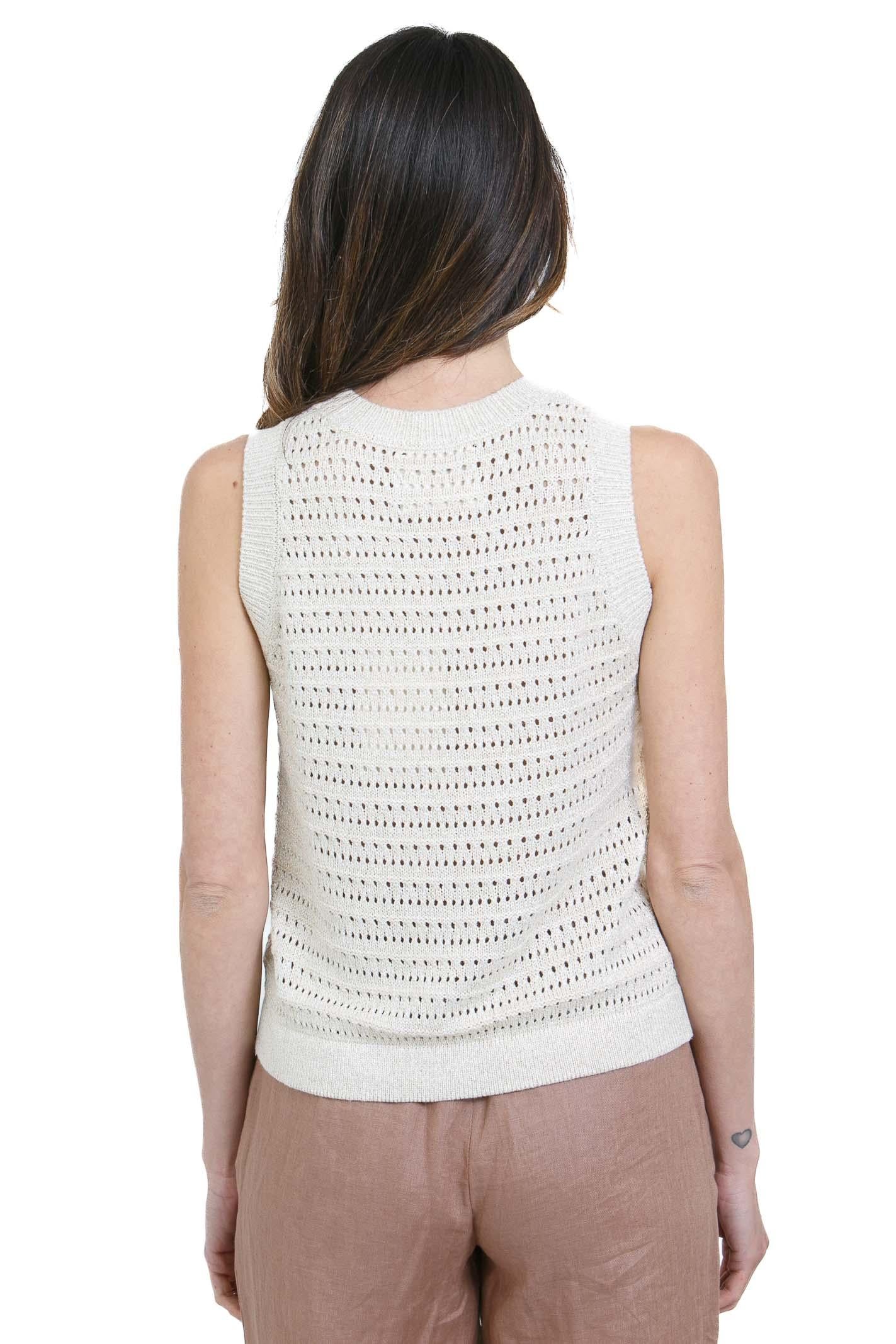 NOT SHY  Top Ecru/lurex TITA-NF0G000VIC005 E/L 