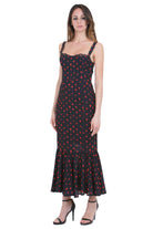 MAR DE MARGARITAS Denise abito lungo in georgette<BR/> Abiti Rose nero DENISE-01564-TMTI0001 NE134 
