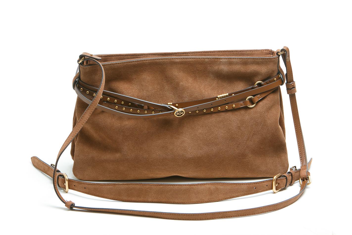 PINKO Borsa a spalla grande Belt Bag Big in suede Borse Marroneleone/gold 105903-A0F6-BELTBAG L17Q 