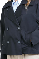 MANILA GRACE  Trench Nero K082PU MA001 