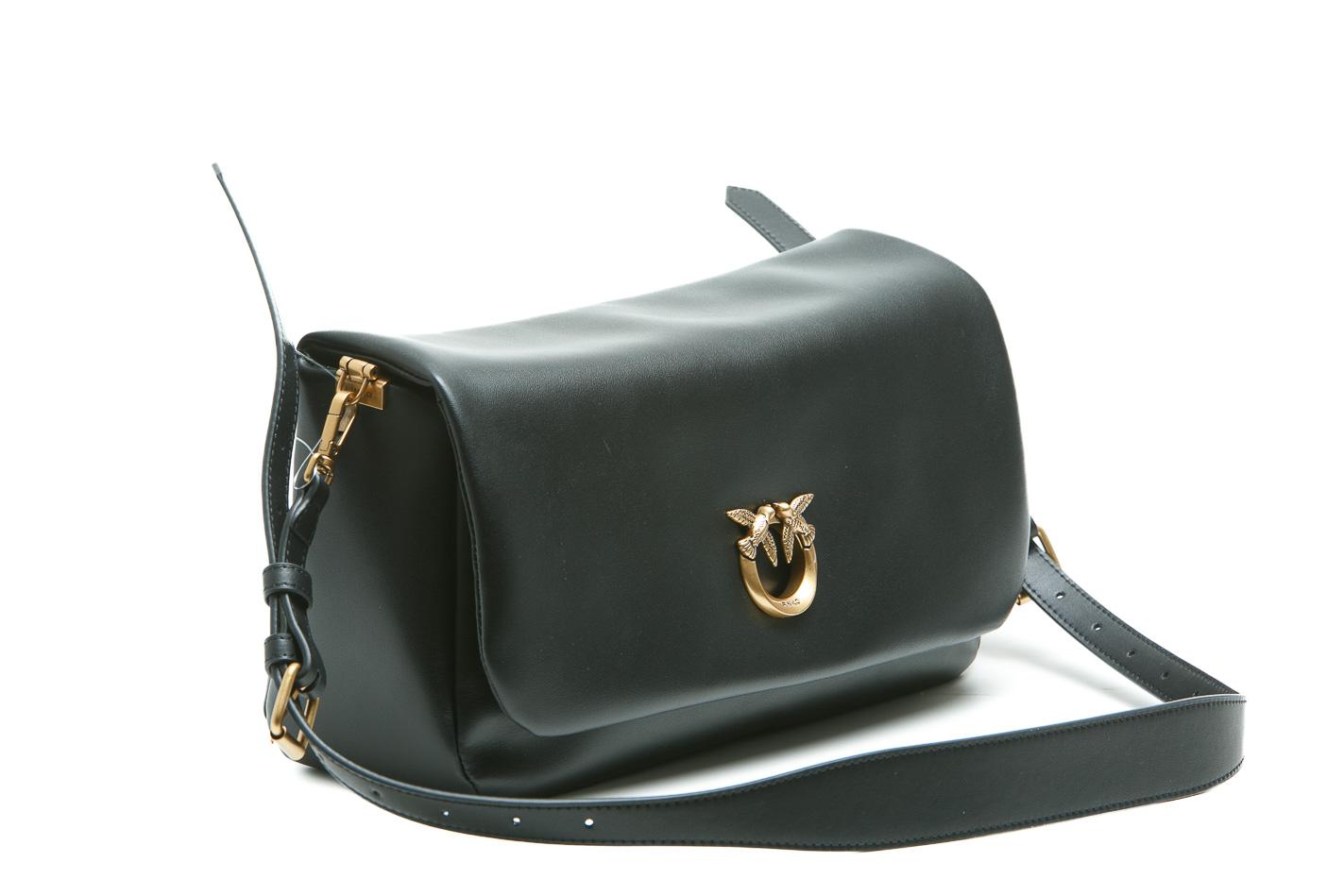 PINKO Borsa a tracolla media Love Bag Click Soft Horizontal Handle in pelle Borse Black/gold 106178-A0QO-CLICKSOFT Z99Q 