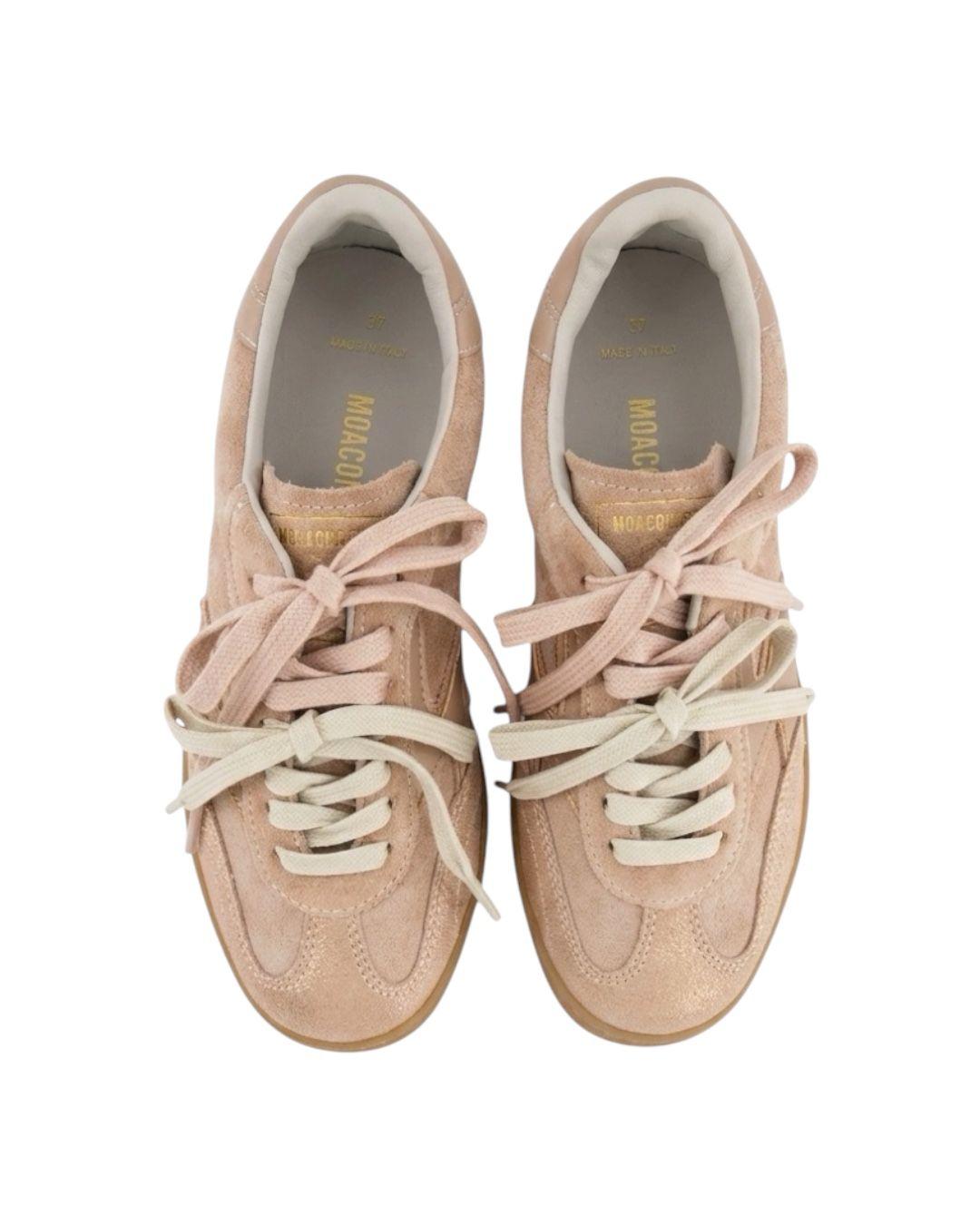 MOACONCEPT Sneakers MoaConcept powder pink suede glitter Scarpe Pink CL276 M08L 