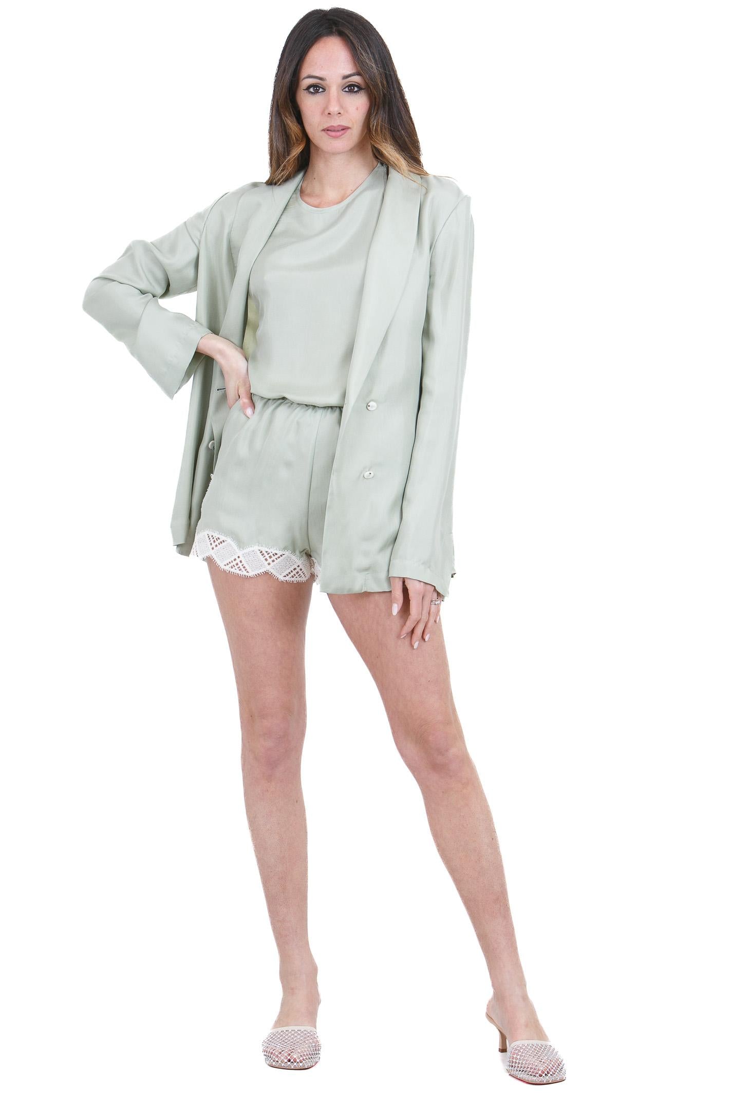 ALYSI Shorts in twill enzimato Shorts Pistacchio 116170-P6219 PIST 