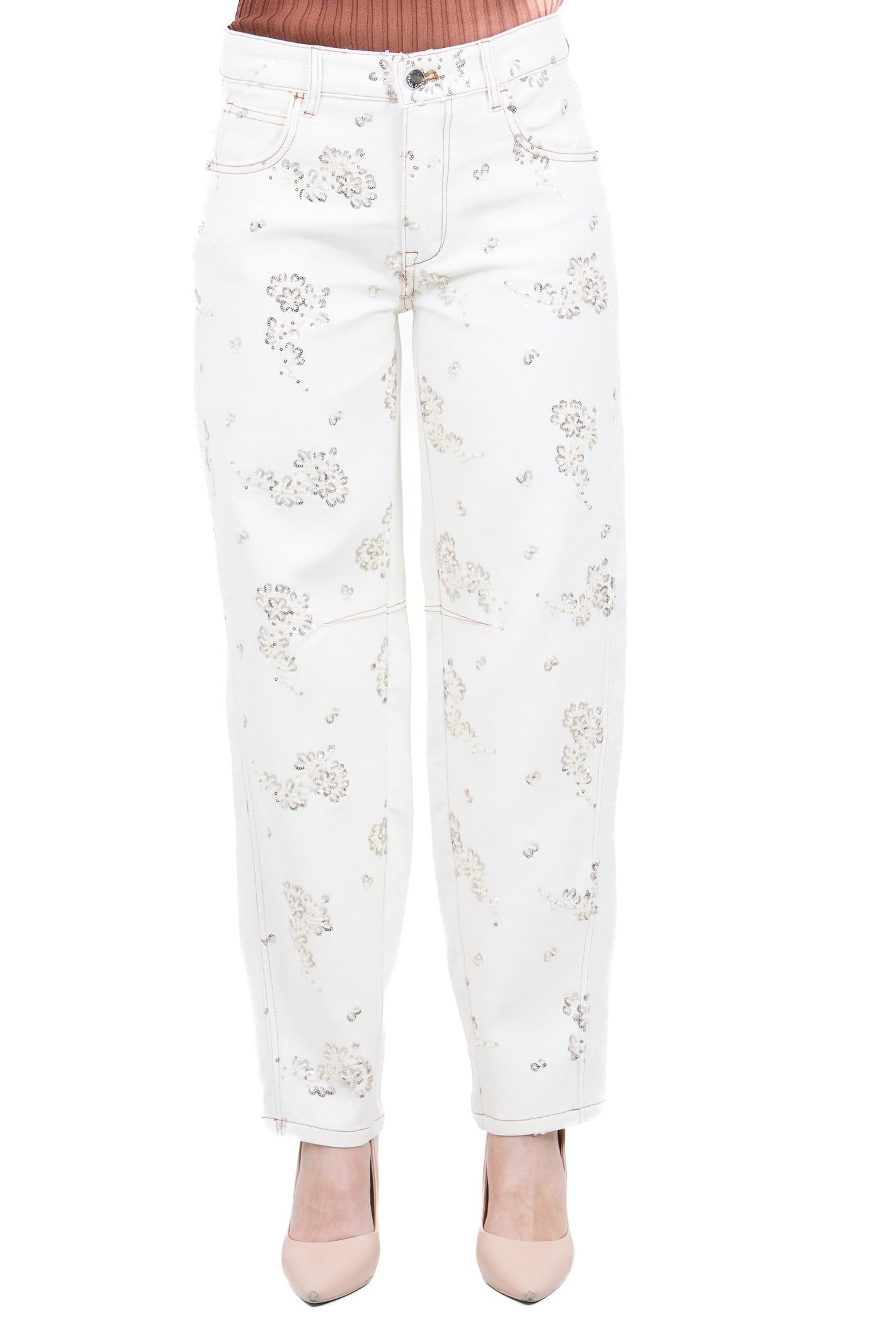 MANILA GRACE  Pantaloni Avorio J316CR MA148 