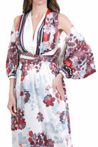 SIMONA D. Abito Lawa con stola<BR/> Abiti Fiori LAWA/STOLA FIORI 