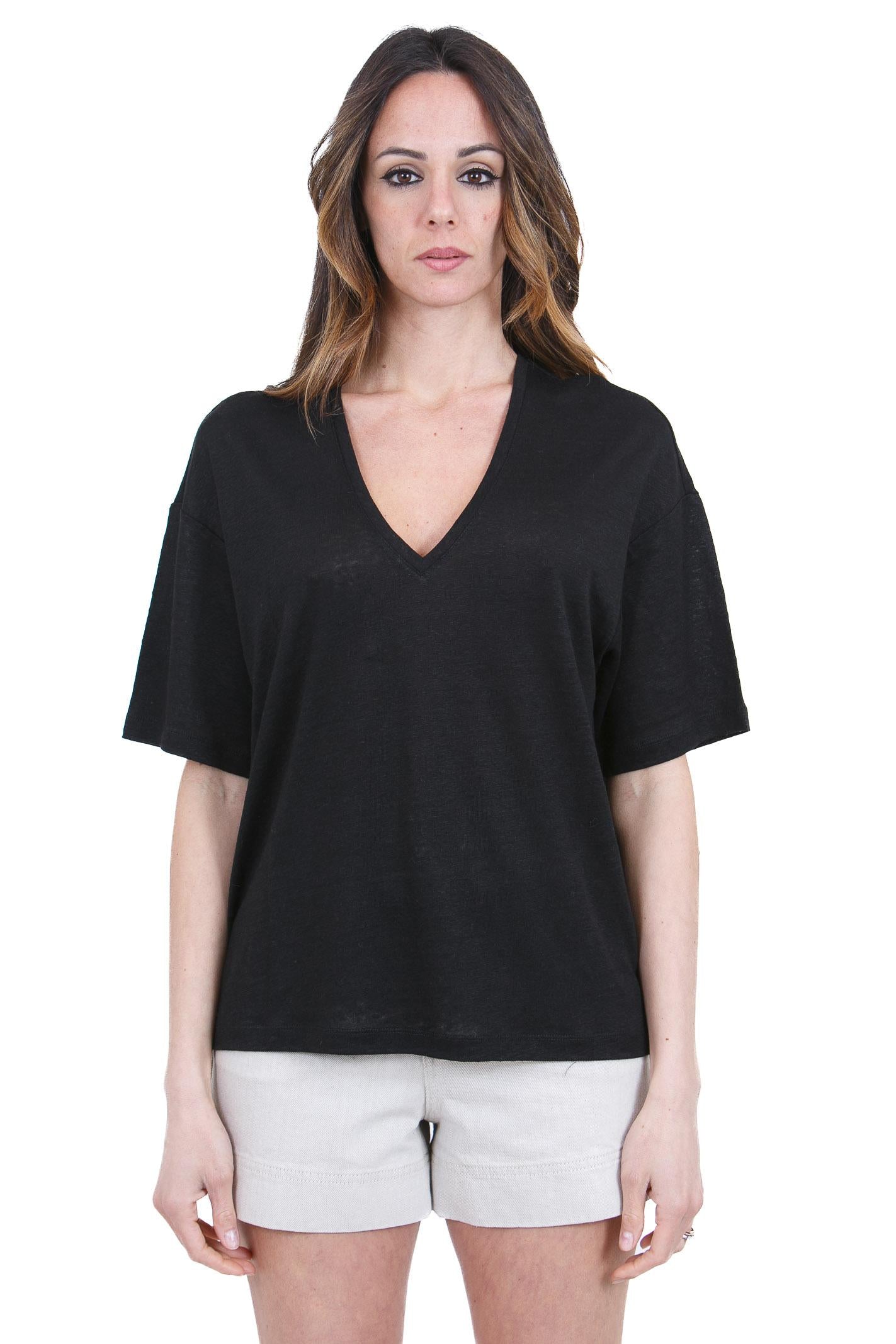 DES PETIT HAUTS  T- Shirt Noir HANNABELLE-1E260222 09000 