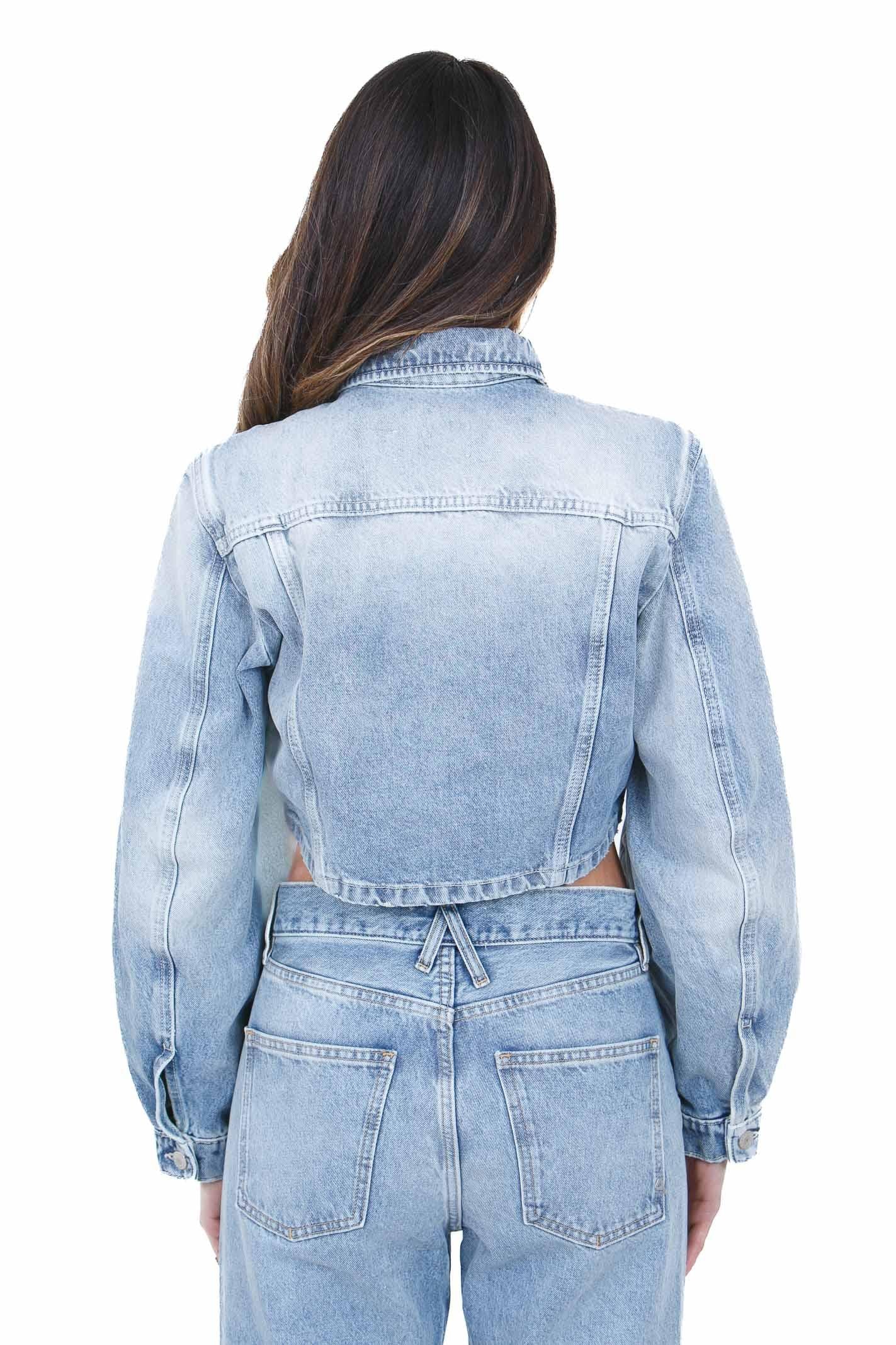 CYCLE Giubbotto trucker Minny cropped Giubbotti Sky blue MINNY-M362JI01INNY 81 