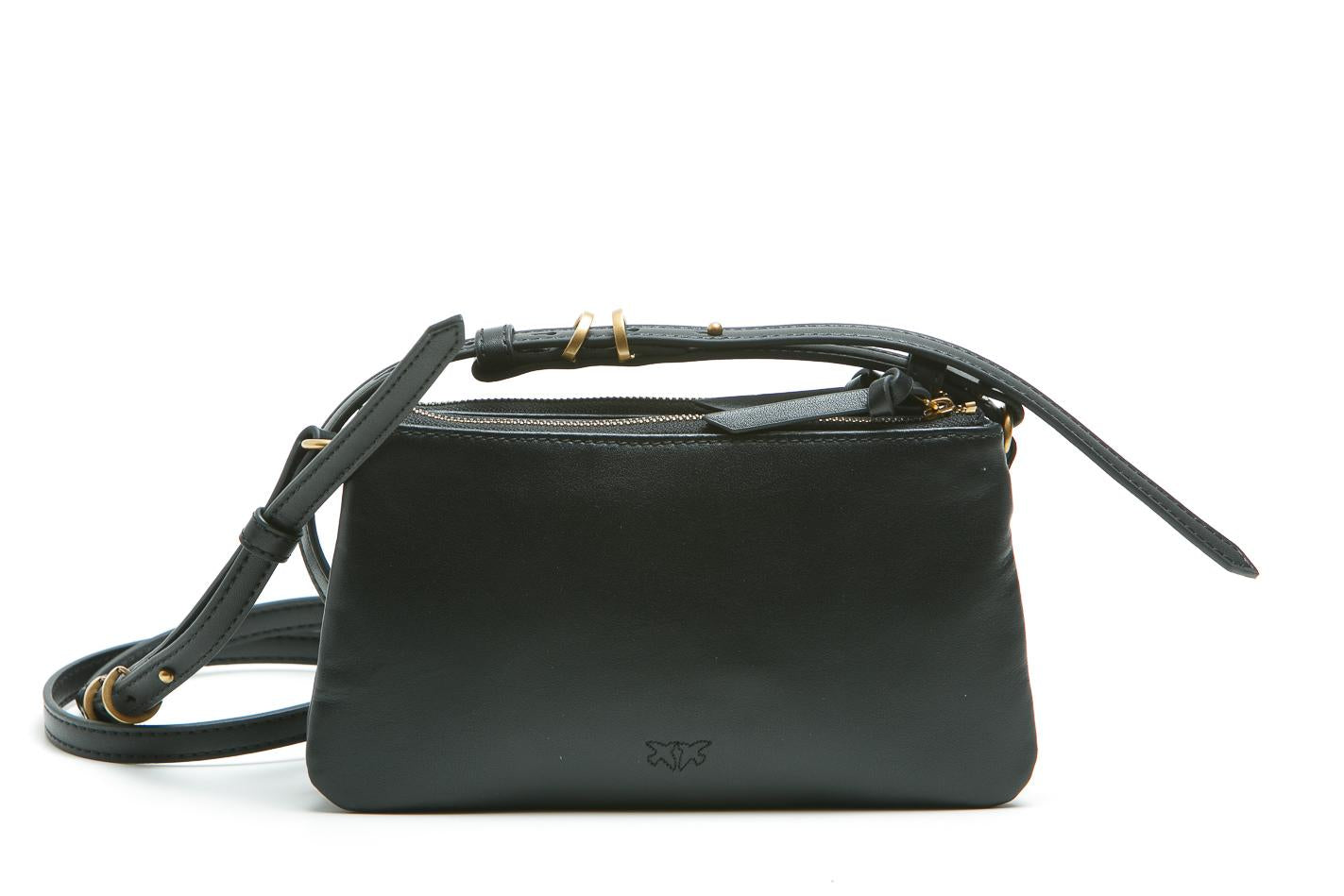 PINKO Borsa a tracolla Mini Double Bag piccola in pelle con tracolla Borse Black/gold 105359-A0QO-DOUBLEMINI Z99Q 