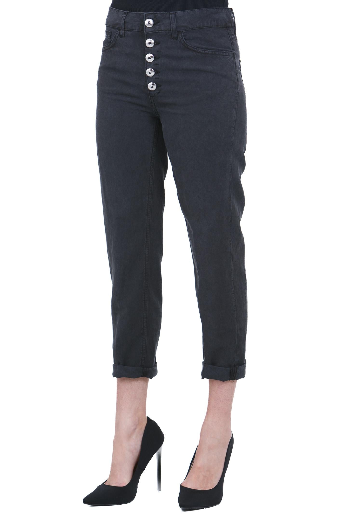 DONDUP  Pantaloni Nero DP268BCF0197DBM5-LOOSEKOONSG 999 