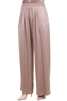 FORTE FORTE Pantalone in raso di seta con elastico Pantaloni Noce 14582MYPANTS 3002 