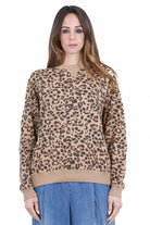 SEMICOUTURE Felpa Deiene stampa leopardo Felpe Leopardo DEIENE-Y6SP07 MAC27 