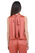 SEMICOUTURE Top Eugenia in satin Top Dattero EUGENIA-Y6SM04 U03-0 