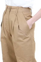 8PM Pantaloni Carrot Fit con Pences Strutturate - Cammello Pantaloni Tabacco PERTH-61P01 053 