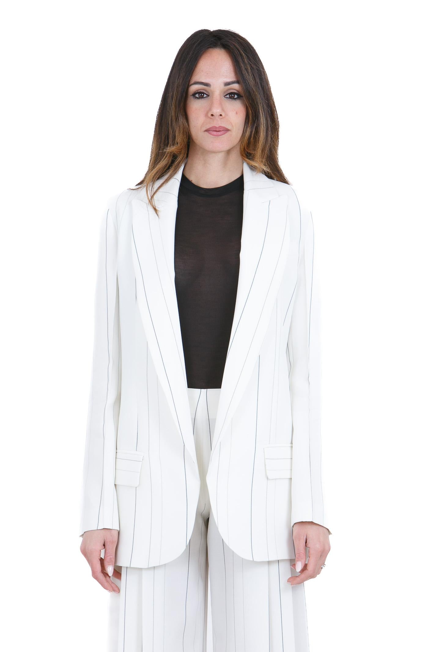 SEMICOUTURE Blazer Candida rigata Blazer B.colana/nero CANDIDA-Y6SI53 RG107 
