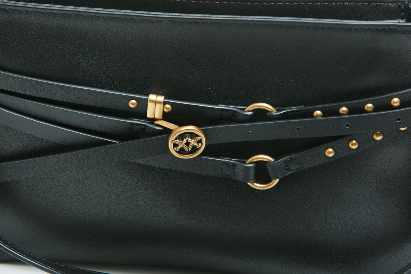 PINKO Borsa a spalla piccola Belt Bag Mini in pelle Borse Black/gold 106177-A0QO-BELTBAG Z99Q 
