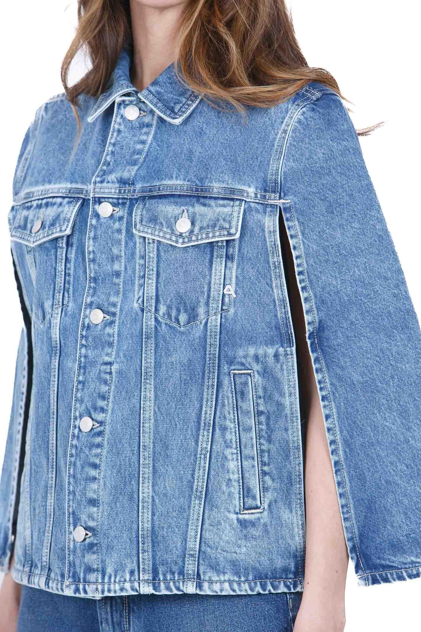 CYCLE Giubbino poncho Candy in denim Giubbotti Sky blue CANDY-CC452JI07 81 