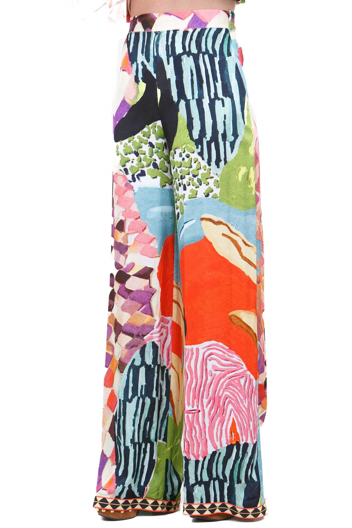 STELLA JEAN Pantalone ampio fantasia Pantaloni Fantasia P568 STAMPATO 