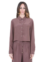 ALYSI Camicia in seta con colletto classico Camicie Mosto 116219-P6003 MOSTO 