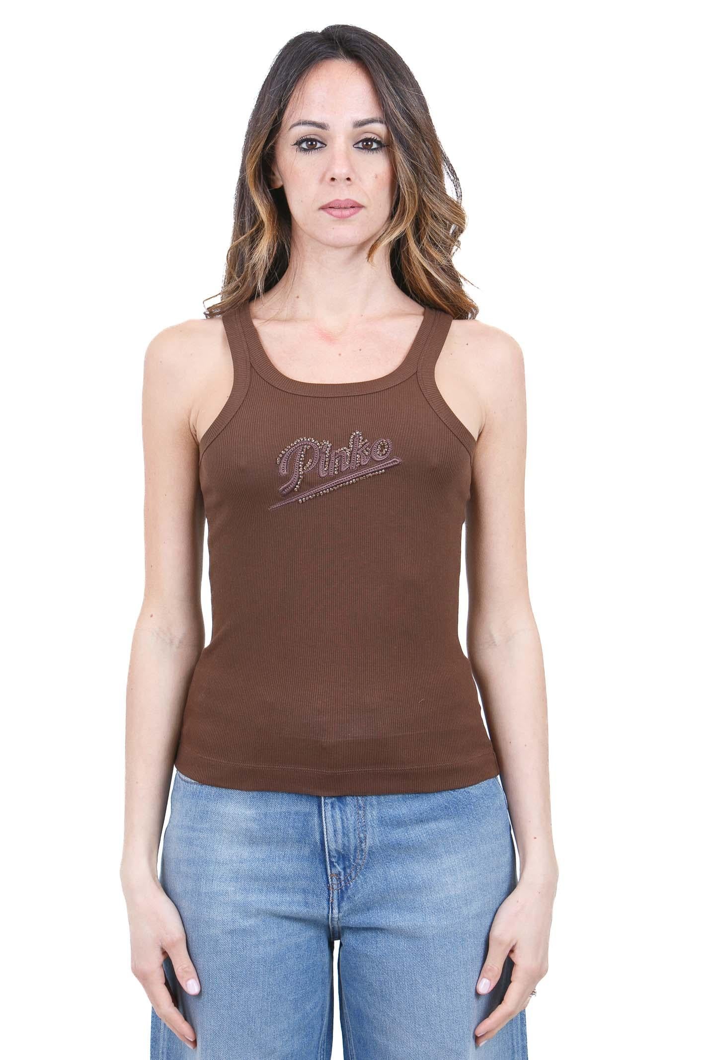 PINKO  Canotte Marrone terra CAIPIROSKA-107299-A3H7 L78 