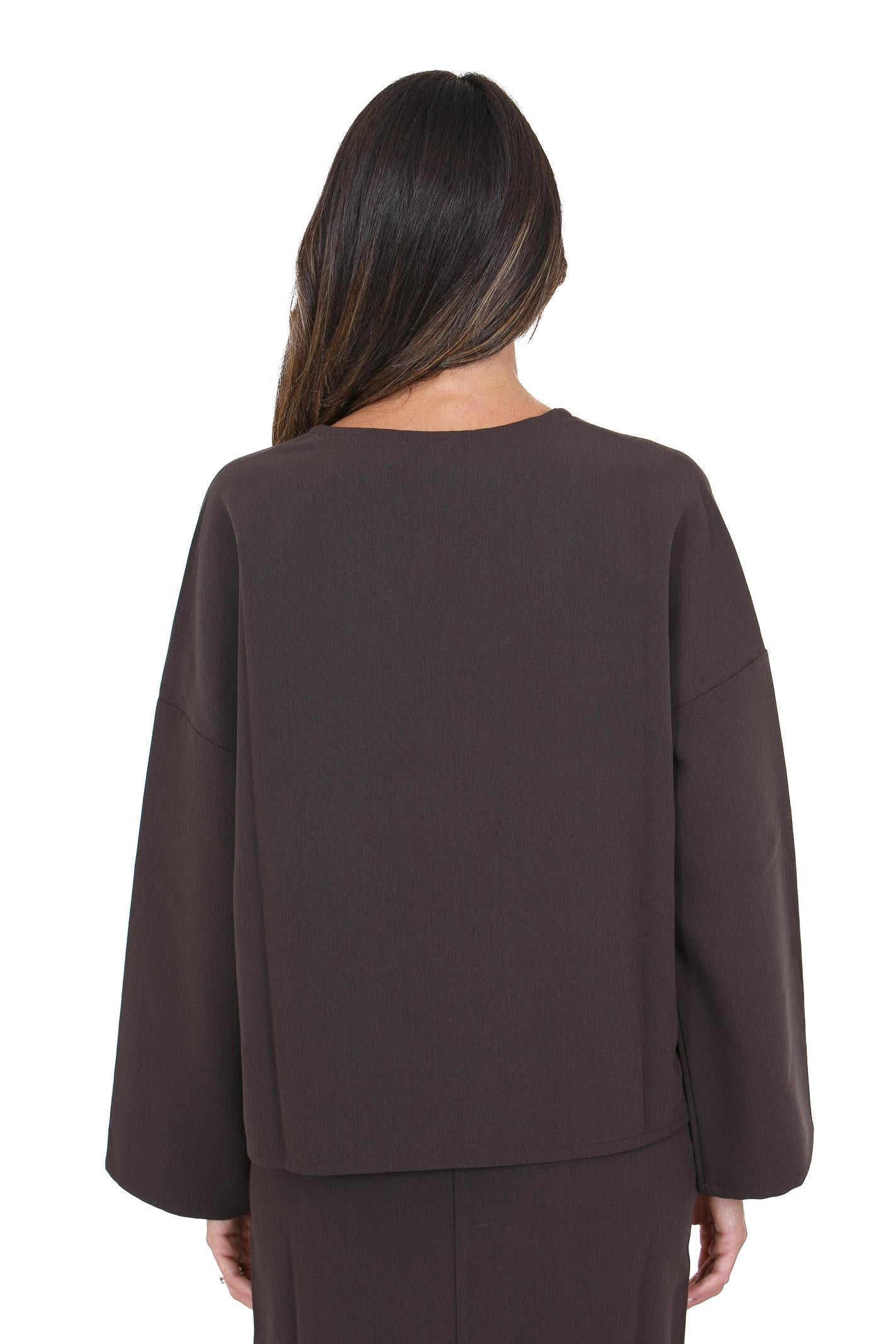 MADAME VENICE  Bluse Brown CLOTILDE CREPE TECNICO 