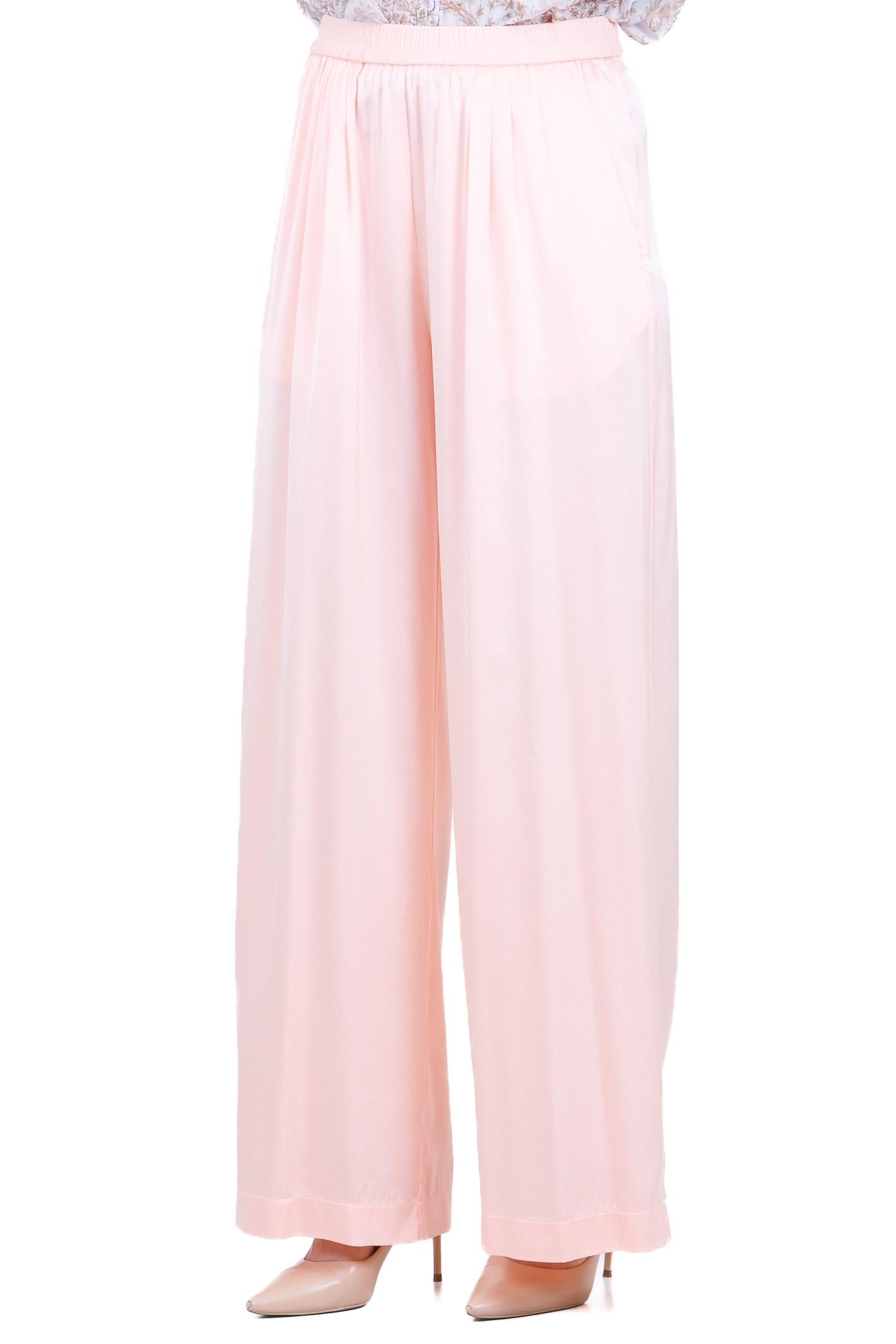 FORTE FORTE Pantalone in raso di seta con elastico Pantaloni Alba 14582MYPANTS 1501 
