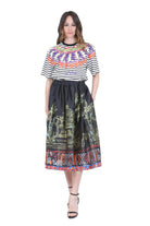 STELLA JEAN Gonna ampia fantasia Gonne Nero G578 H010 