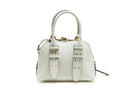 PINKO Borsa bowling a mano Mini Escape Bag in pelle Borse Bianco seta/gold 105333-A0QO-BOWLING Z14Q 
