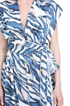 SIMONA D. Abito Lawa con stola<BR/> Abiti Blu LAWA/STOLA BLU 