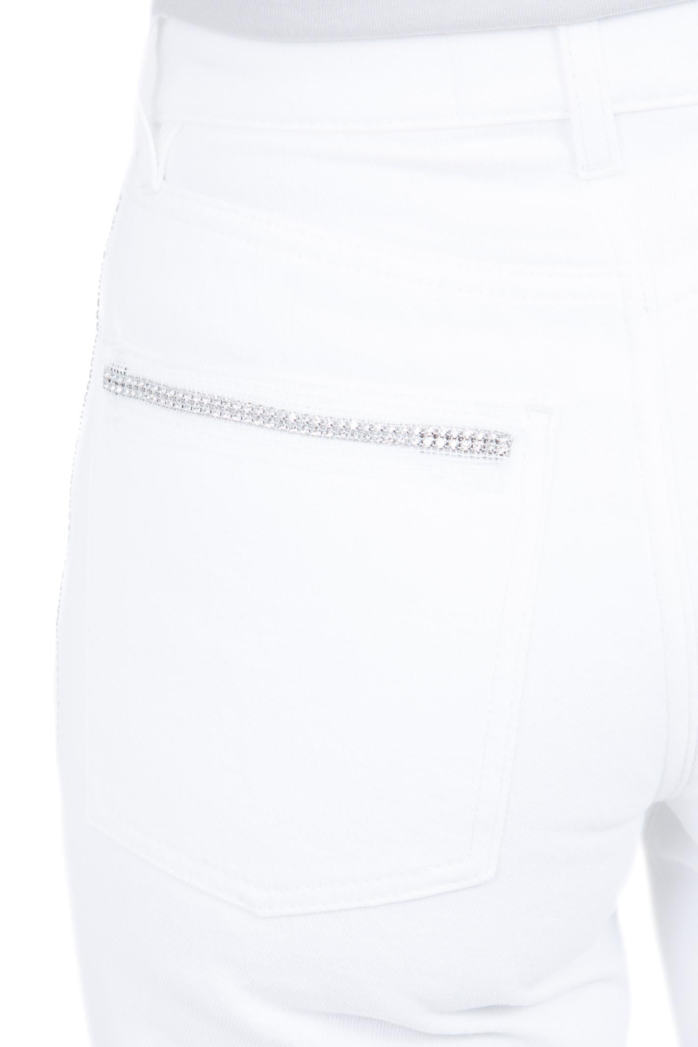 CIRCUS HOTEL  Jeans White strass H6SY45 DNM05 