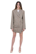 SEMICOUTURE Blazer Christina Principe di Galles con cintura Blazer Juta/cr CHRISTINA-Y6SI54 PDG07 