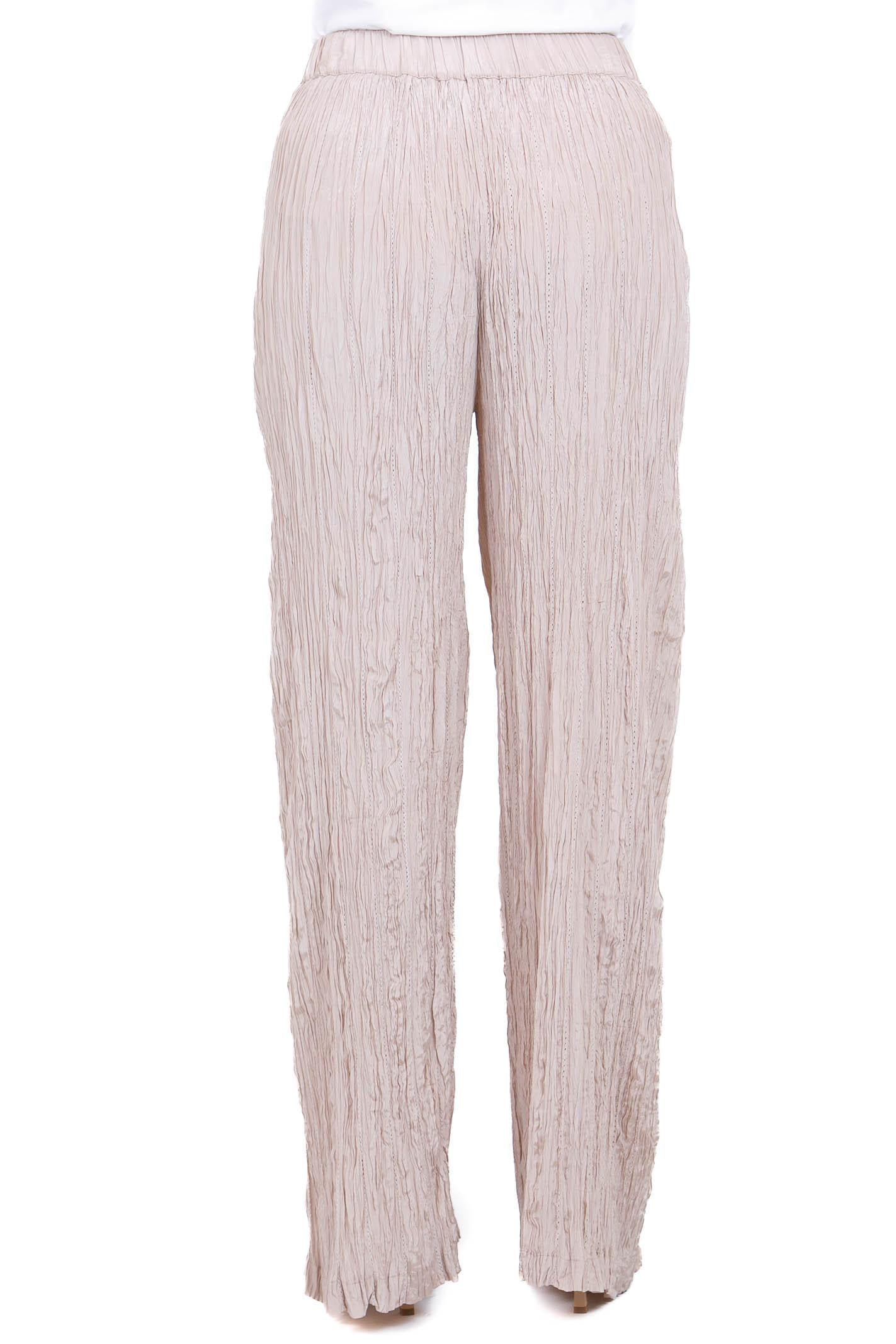 ALYSI Pantalone fluido wrinkle Pantaloni Cipria 216115-P6047 CP 