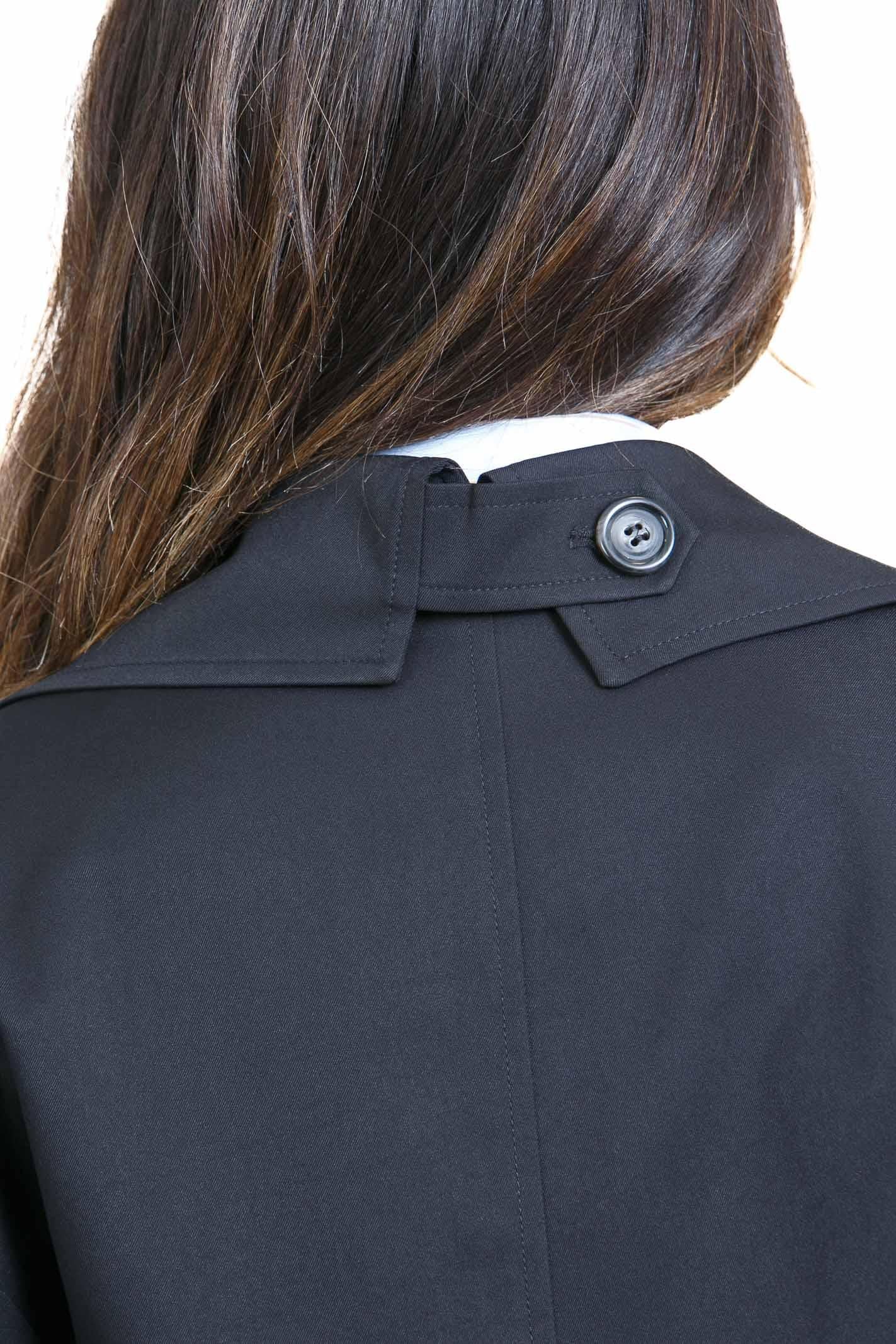 MANILA GRACE  Trench Nero K082PU MA001 