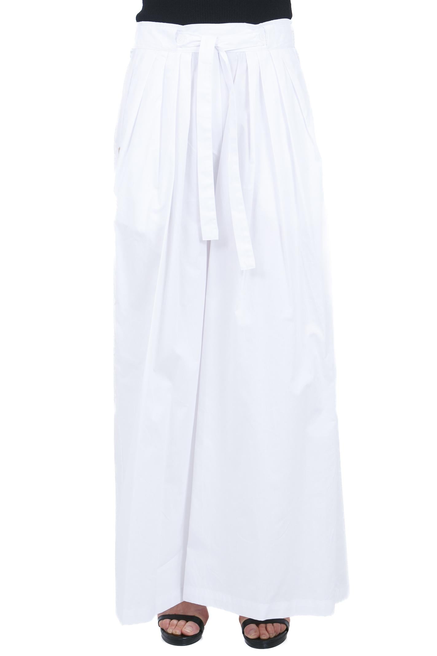 MANILA GRACE  Pantaloni Bianco ottico P069CU MA009 