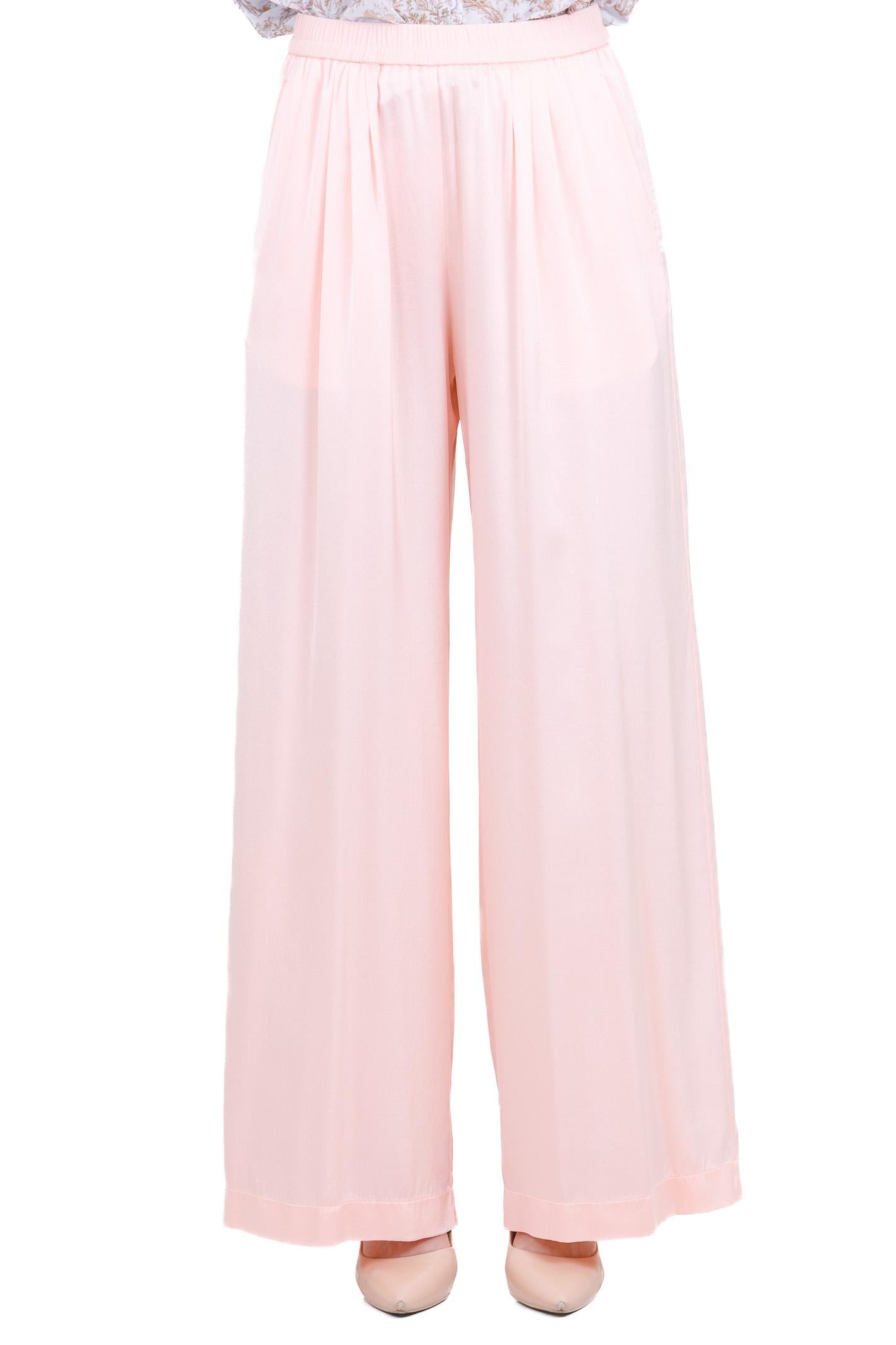 FORTE FORTE Pantalone in raso di seta con elastico Pantaloni Alba 14582MYPANTS 1501 