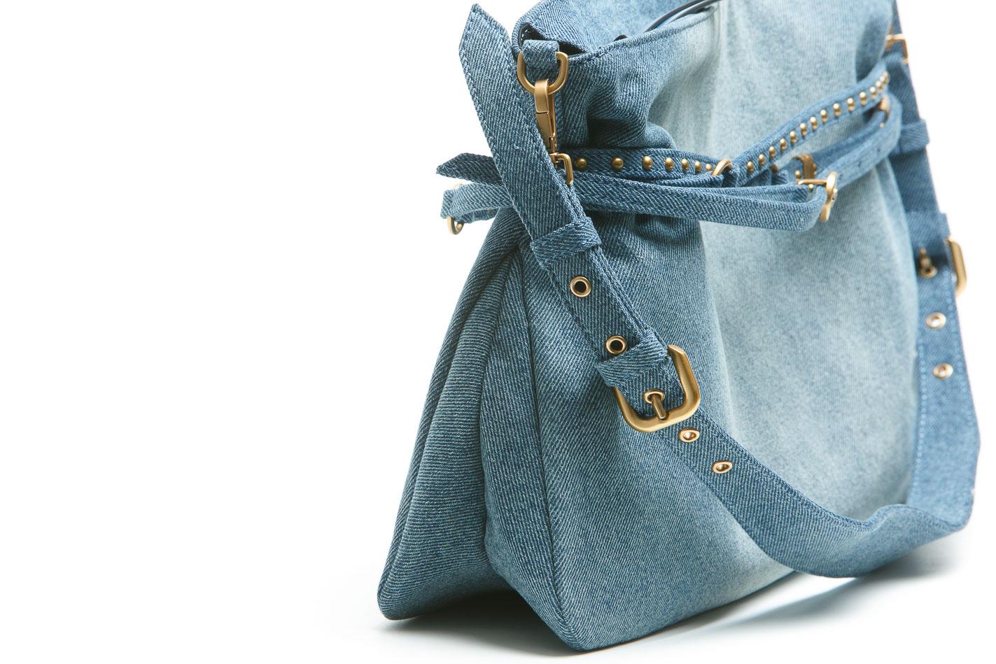 PINKO Borsa a spalla grande Belt Bag Big in denim Borse Medio/gold 105903-A31G-BELTBAG PJDQ 