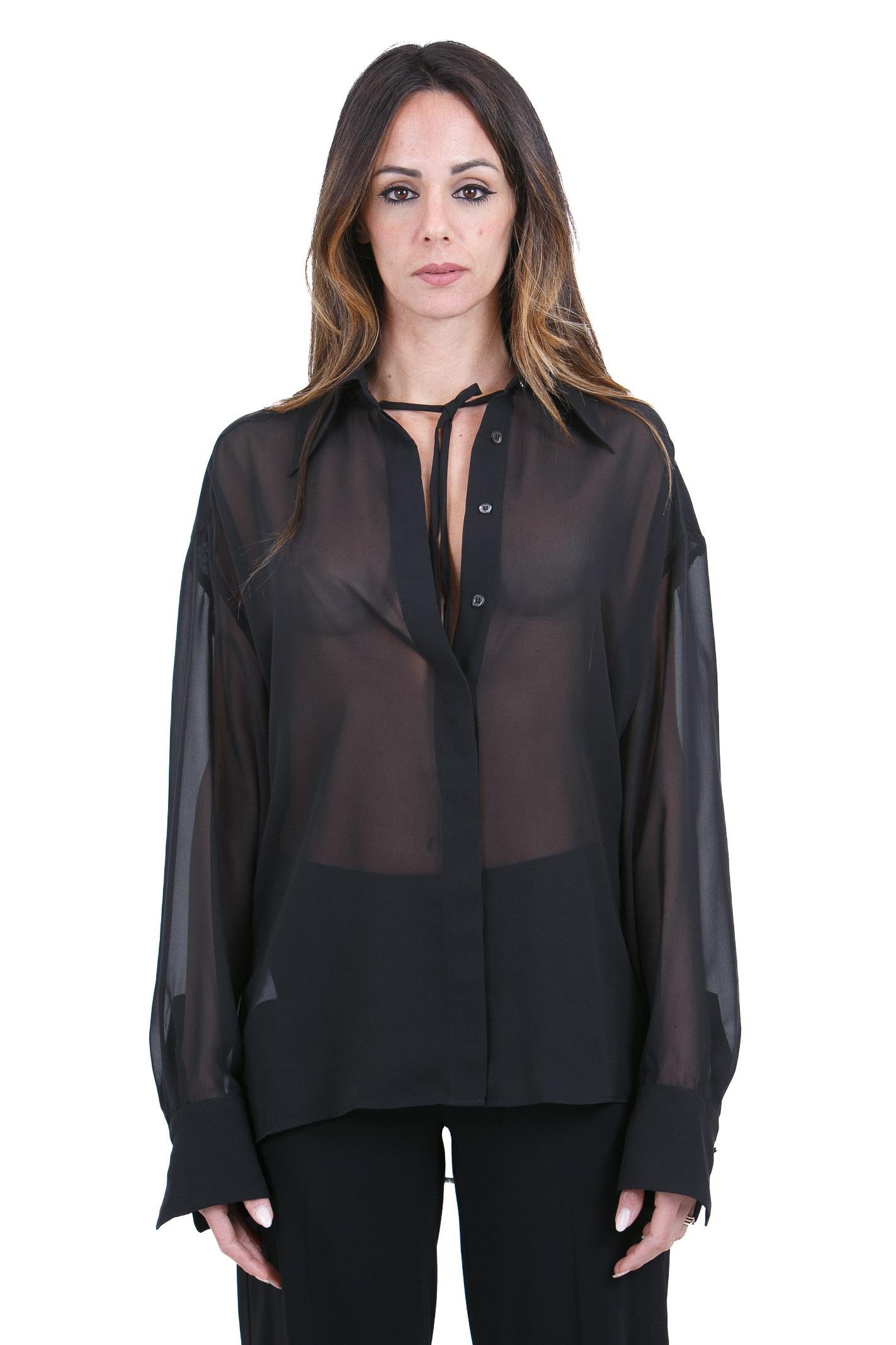 PINKO  Camicie Nero limousine ANANAS-106393-A35S Z99 