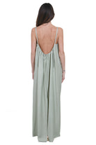 ALYSI Abito lungo in twill enzimato Abiti Pistacchio 116355-P6219 PIST 
