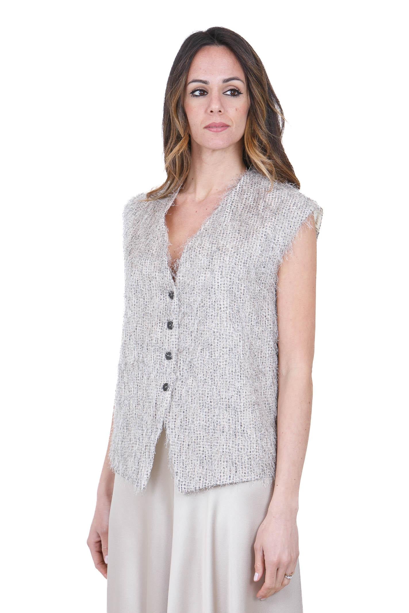 ALYSI Gilet con fringes Gilet Pois 116838-P6213 POIS 