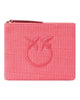 PINKO Pochette in rafia con logo Love Birds