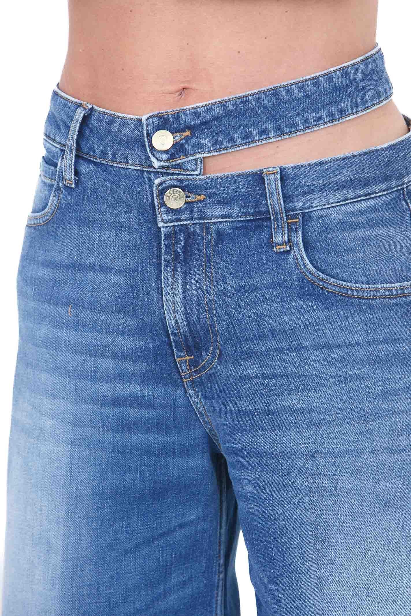 CYCLE Bermuda Missy wide leg con doppia cintura Bermuda Navy blue MISSY-362PB03 07 