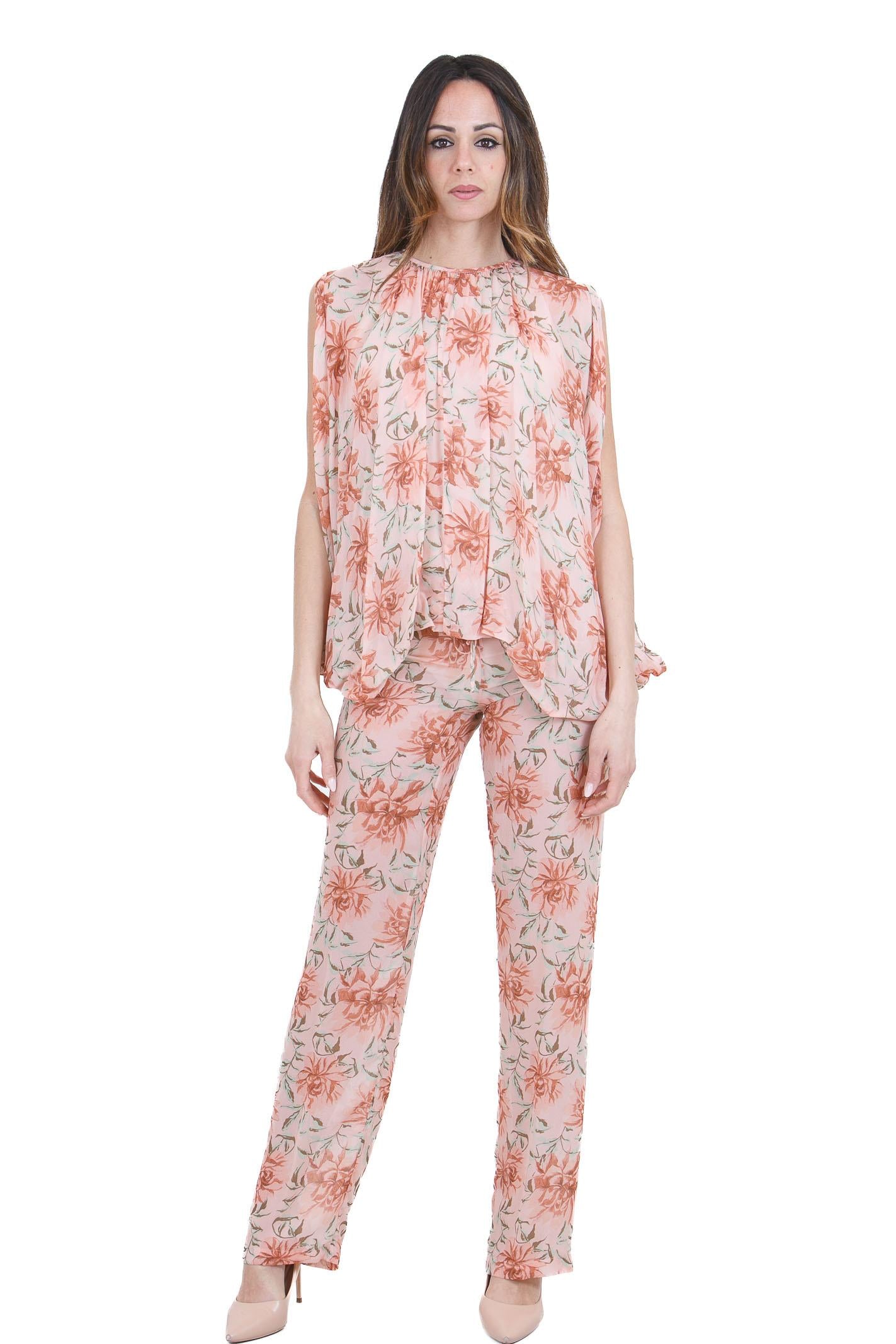 SEMICOUTURE Natalia pantalone stampa fiore Pantaloni Fiore/terra NATALIA-Y6SS38 FLW58 