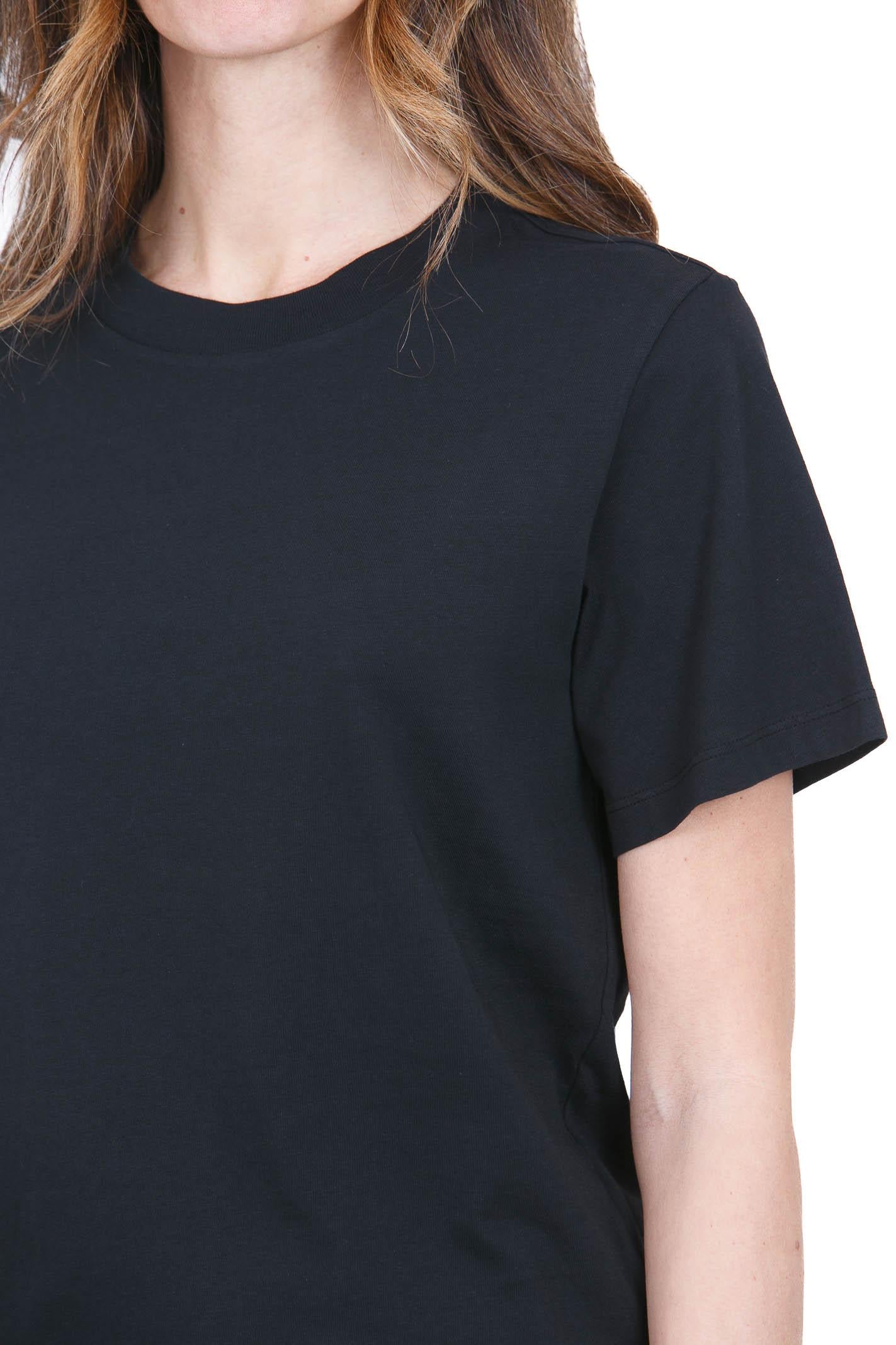 POMANDERE T-shirt girocollo in jersey di cotone T- Shirt Nero 261-D180-61112 999 