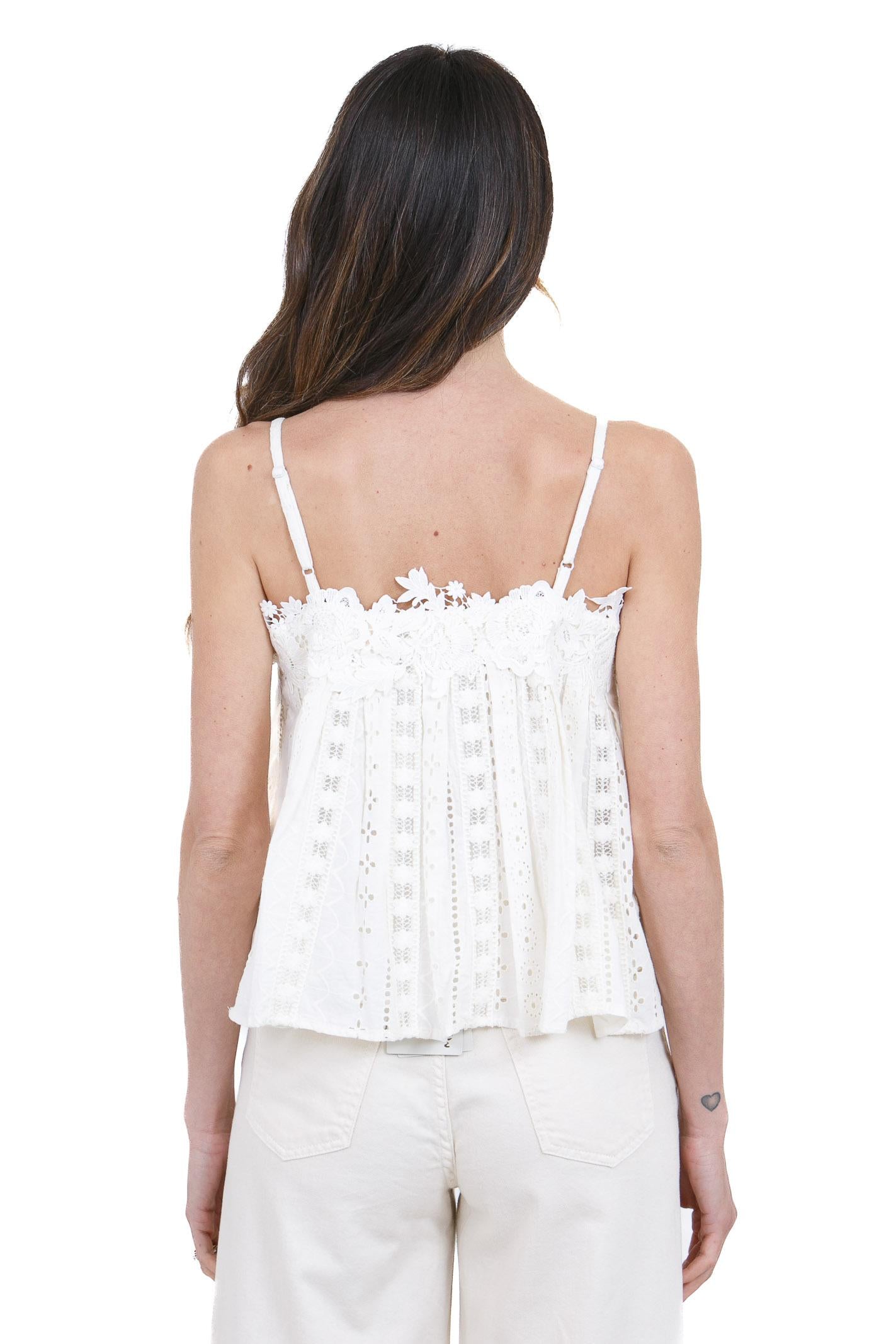 FEEKA Aby blusa con bretelline sottili<BR/> Bluse White ABY-6CHE0136 01013 