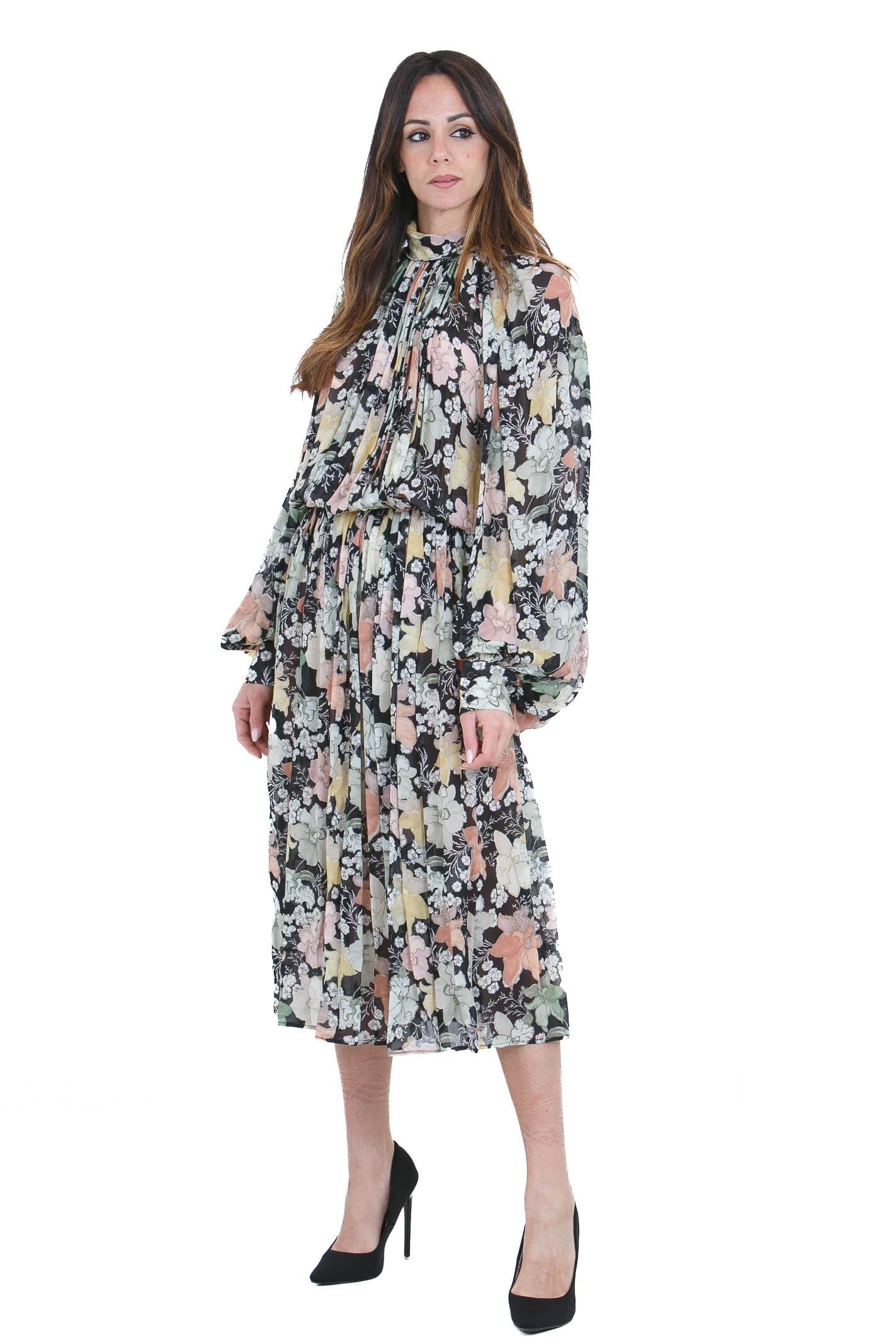 SEMICOUTURE Naiara abito stampa fiore<BR/> Abiti Nero mix NAIARA-Y6SS20 FLW59 