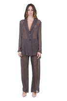 ALYSI Pantalone in chiffon Pantaloni Choco 116164-P6214 CHOCO 